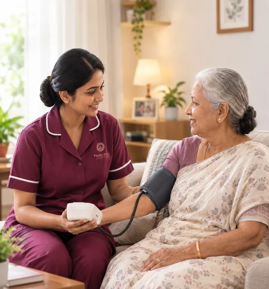 Nurses providing end of life hospice care in Coimbatore